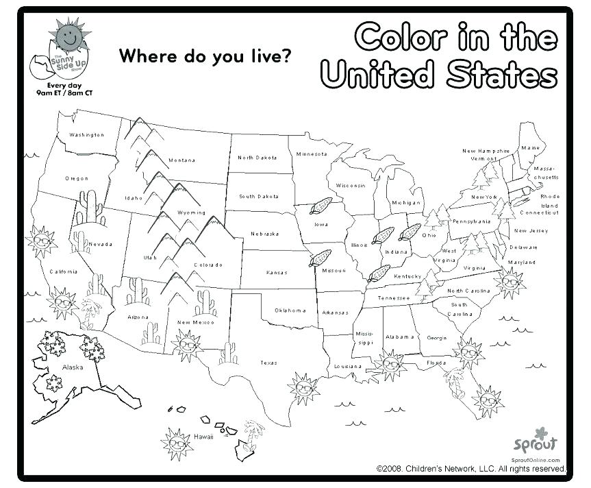 863x712 United States Coloring Pages Related Post Map Of United States