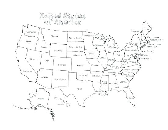 550x425 United States Coloring Pages United States Coloring Pages Map