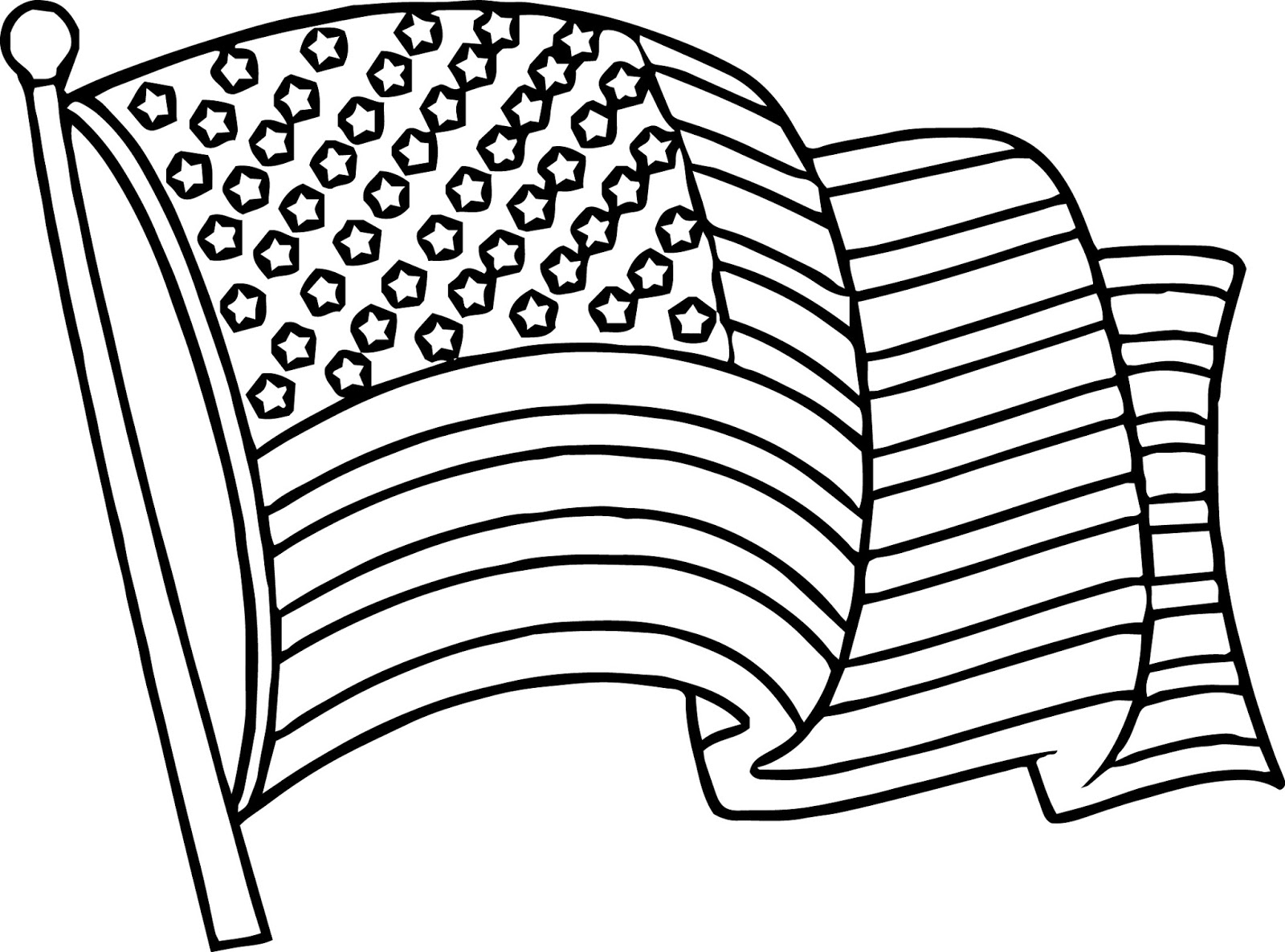 1600x1186 American Flag Coloring Pages