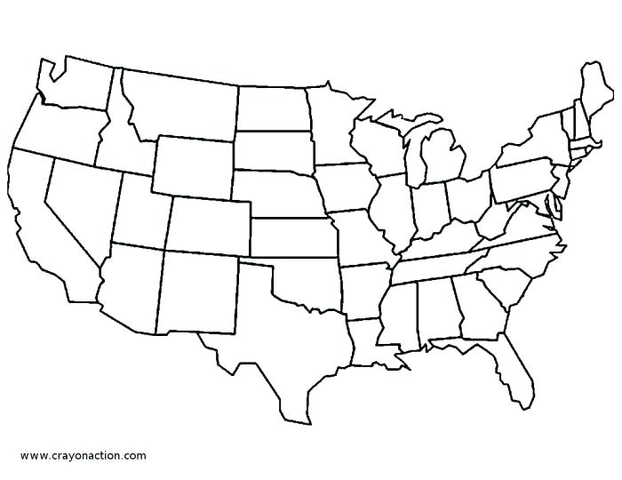 700x540 Usa Coloring Page Simple Coloring Pages Image Map Of United States