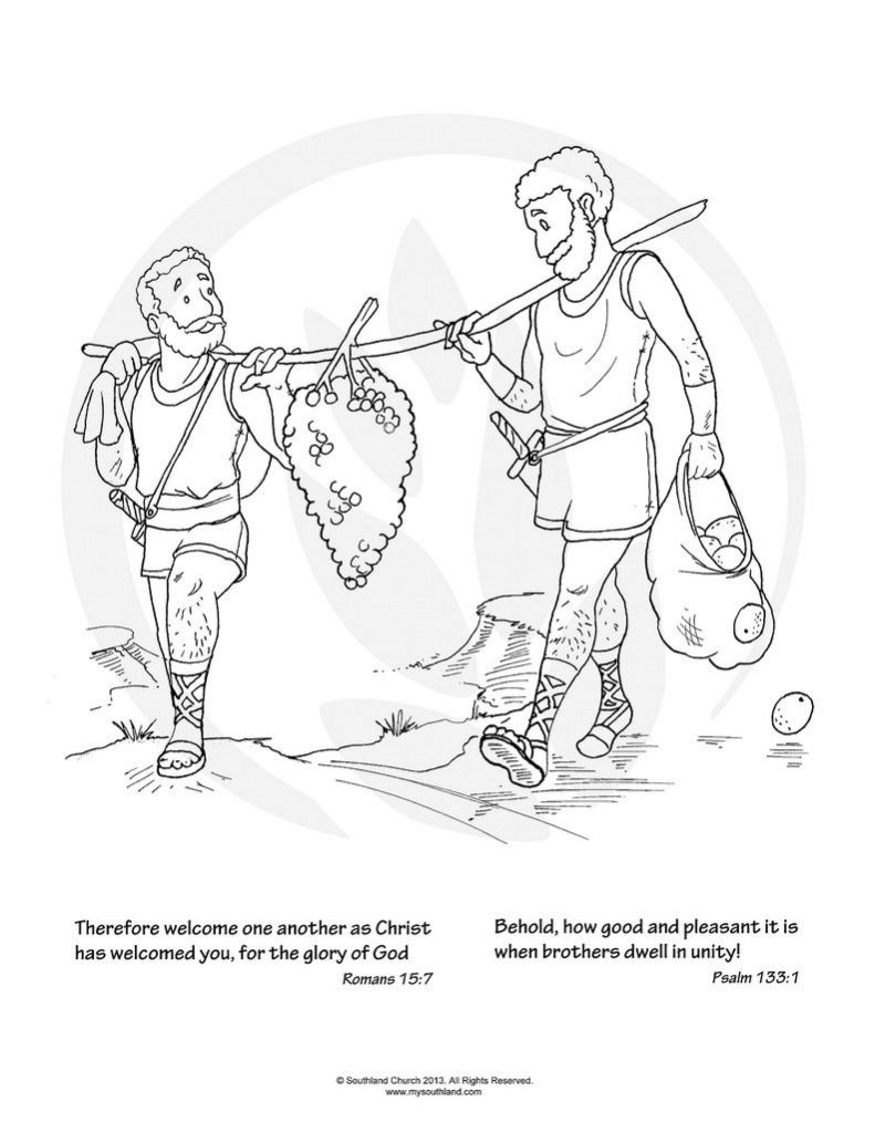 791x1024 Joshua And Caleb Coloring Pages