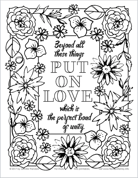 575x742 Put On Love (Coloring Page)