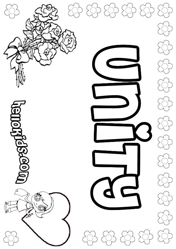600x849 Unity Coloring Pages