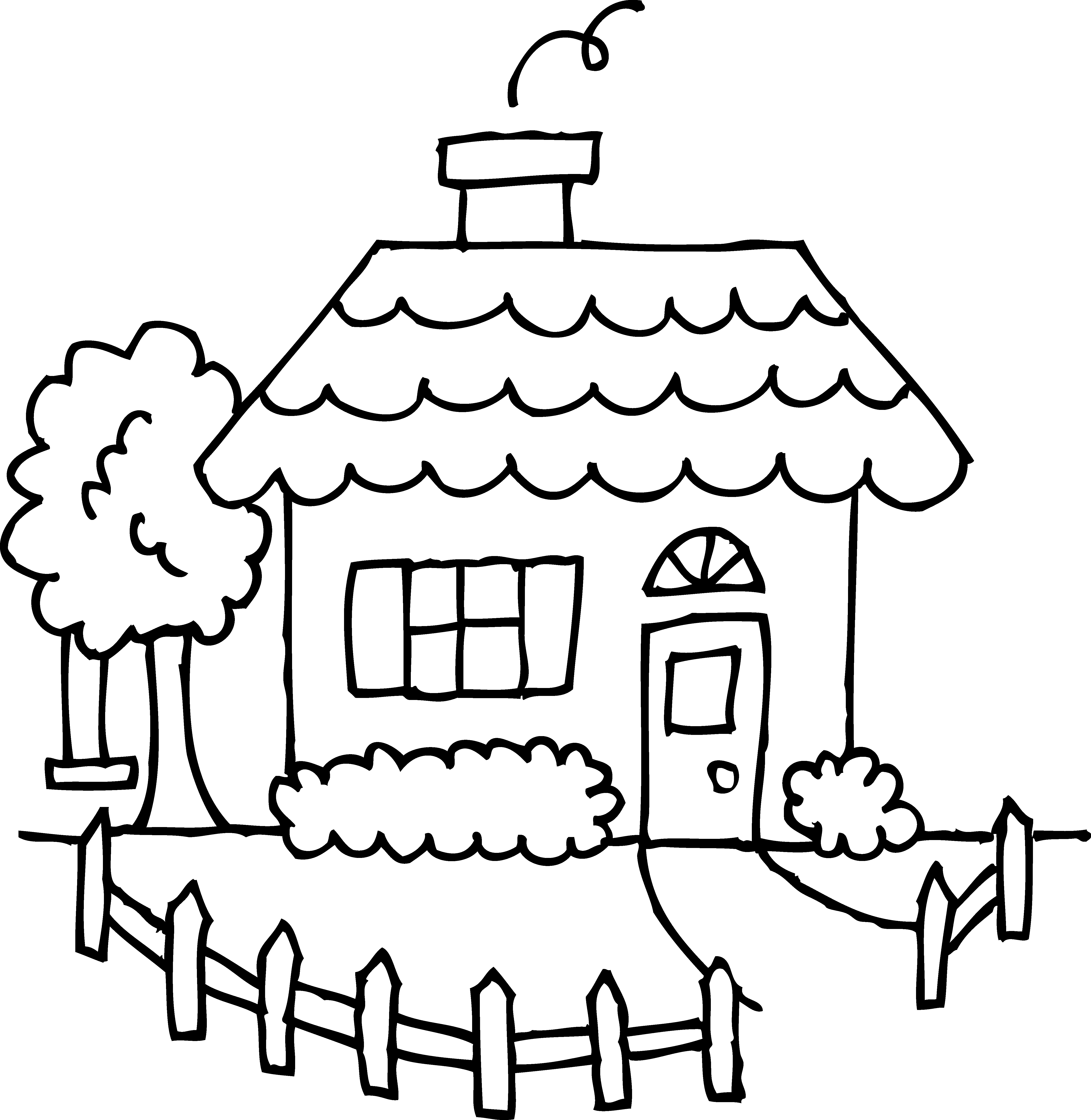 5375x5517 Printable House Coloring Pages For Kids Gingerb Easy Pictures