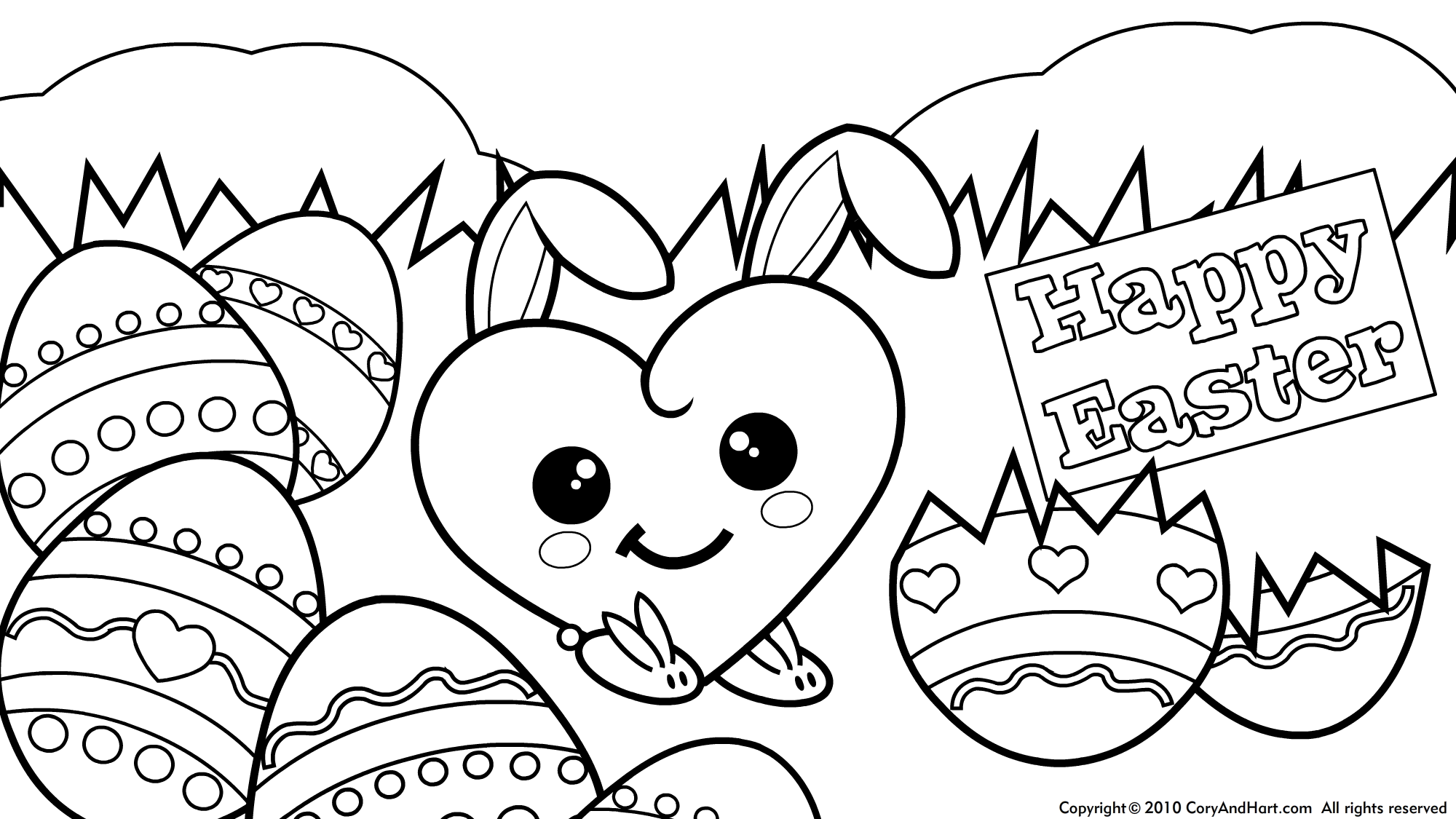 2000x1125 Daring Bunny And Egg Coloring Pages Pin By Hea
