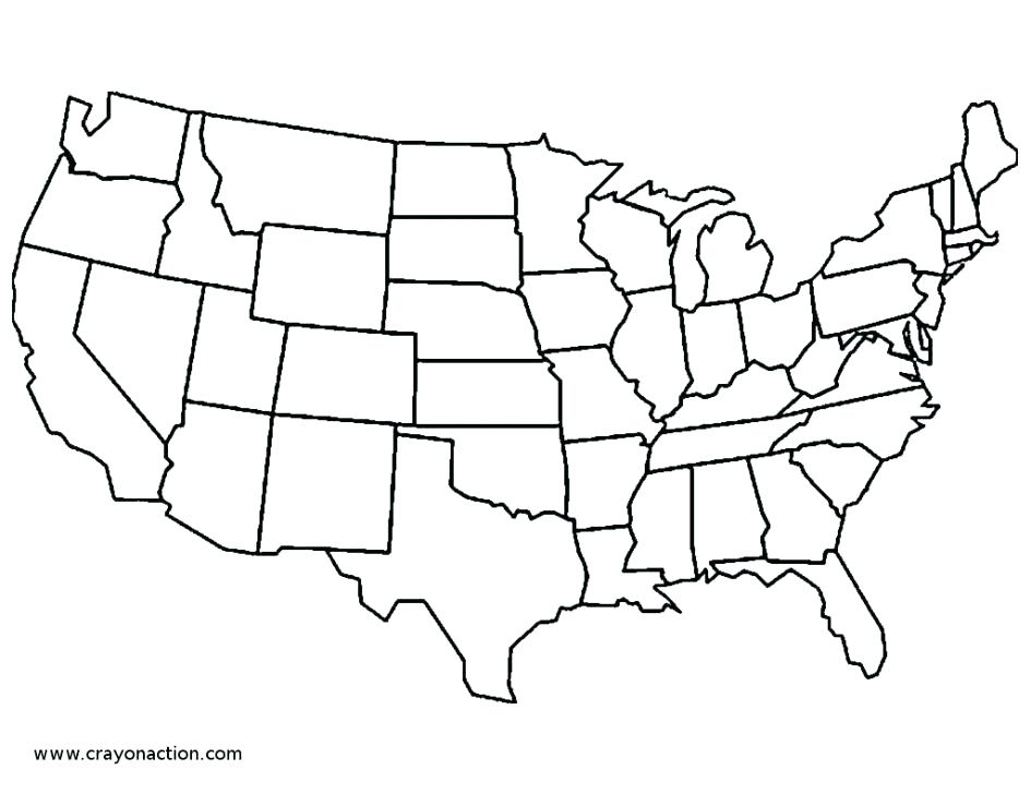 945x728 Fortune Map Of Usa Coloring Page United States Map Coloring Page