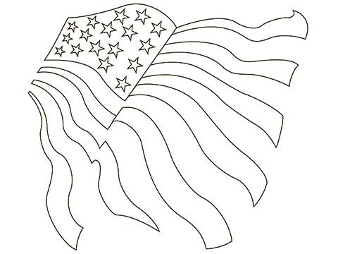480x360 Free American Flag Coloring Pages