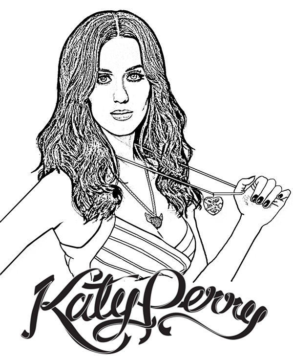 600x740 Katy Perry Coloring Page For Children Adults. Download