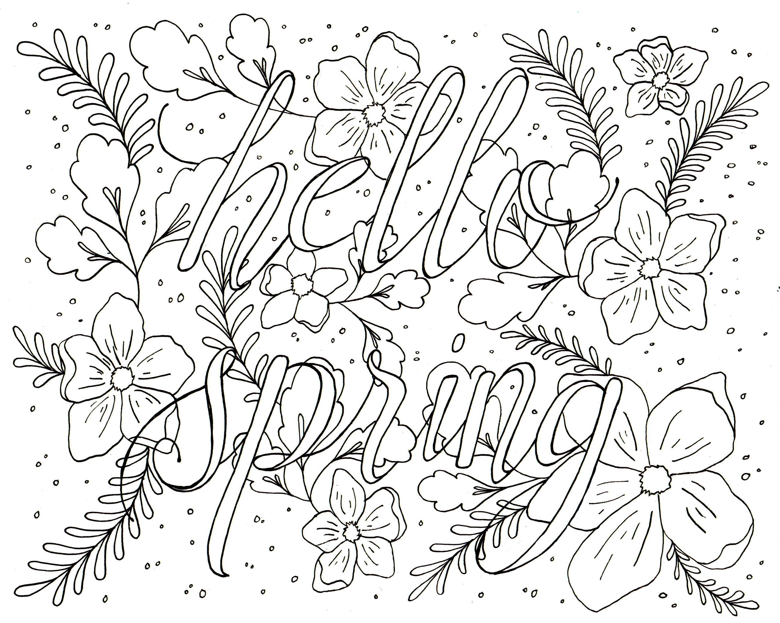 2607x2085 Make This Hello Spring Printable Wall Art Curbly