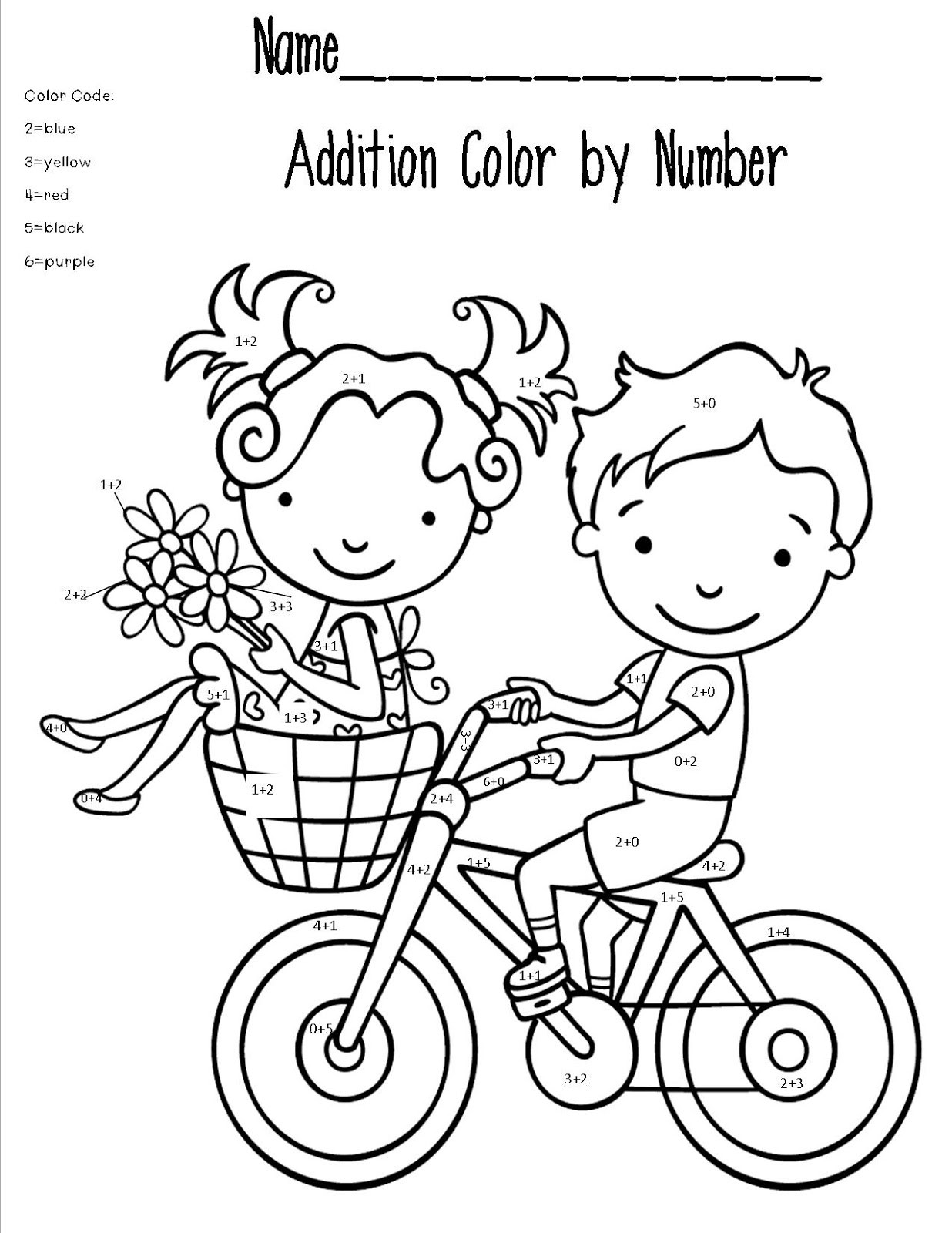 1236x1600 Coloring Pages Using Addition Free Printable Math For Kids Best