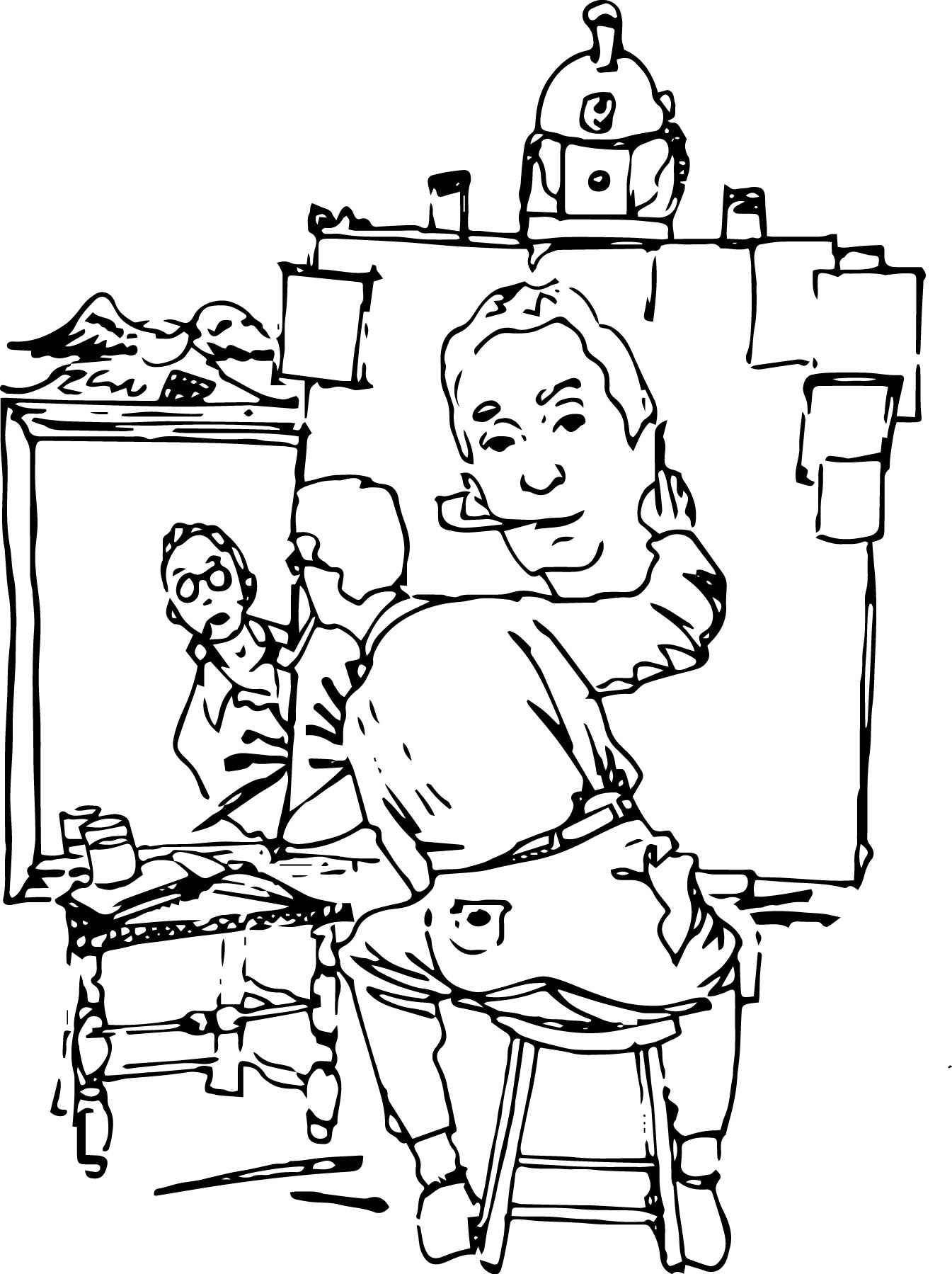 1345x1799 Coloring Pages For Usmc Inspiration Cool Norman Rockwell Coloring