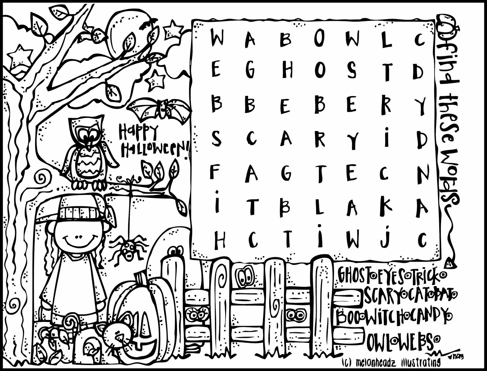 1600x1219 Halloween Coloring Pages Free