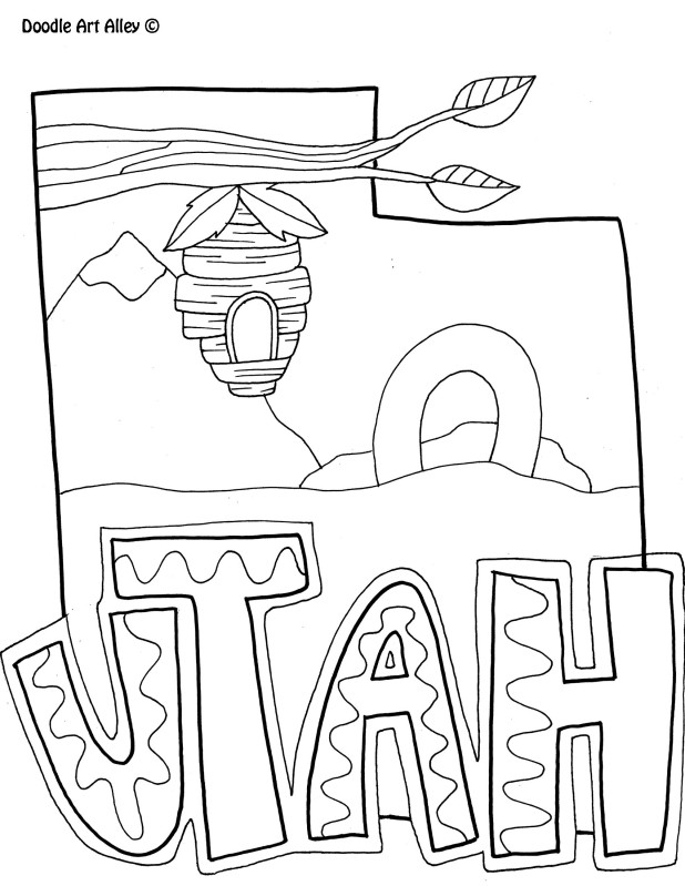 618x799 Utah Coloring Pages