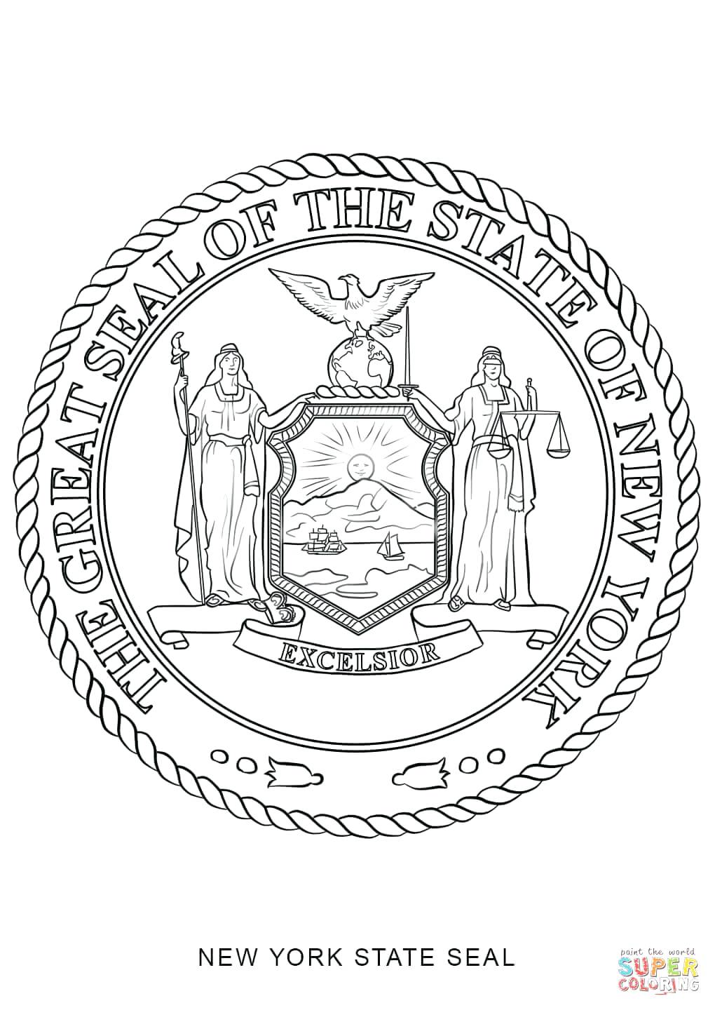 1020x1440 Coloring Page ~ State Coloring Pages Click The Seal Flag Printable
