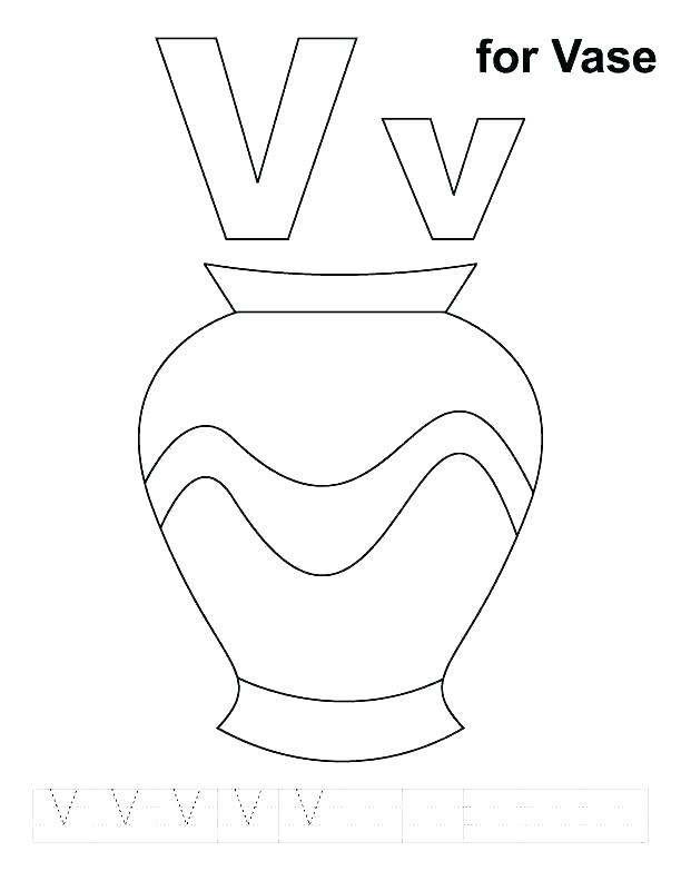 612x792 Letter V Coloring Page Letter V Coloring Pages V Coloring Page