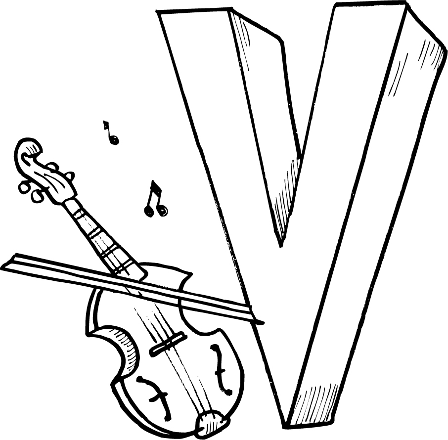 906x890 Alphabet V Coloring Pages For Preschoolers