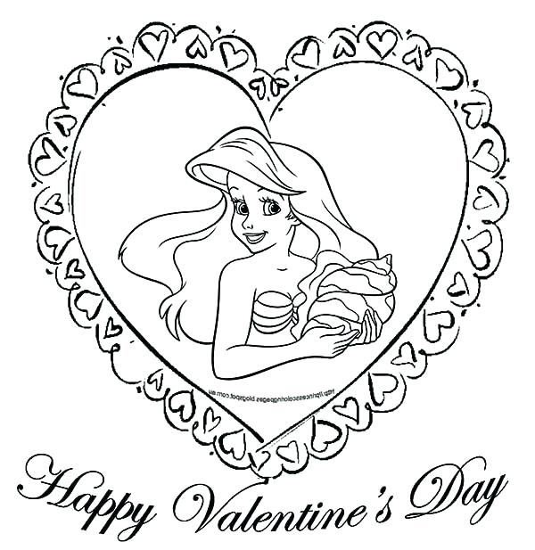 600x617 Valentine Day Color Pages