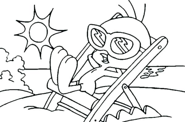 600x396 Vacation Coloring Pages Beach Coloring Pages Printable Summer
