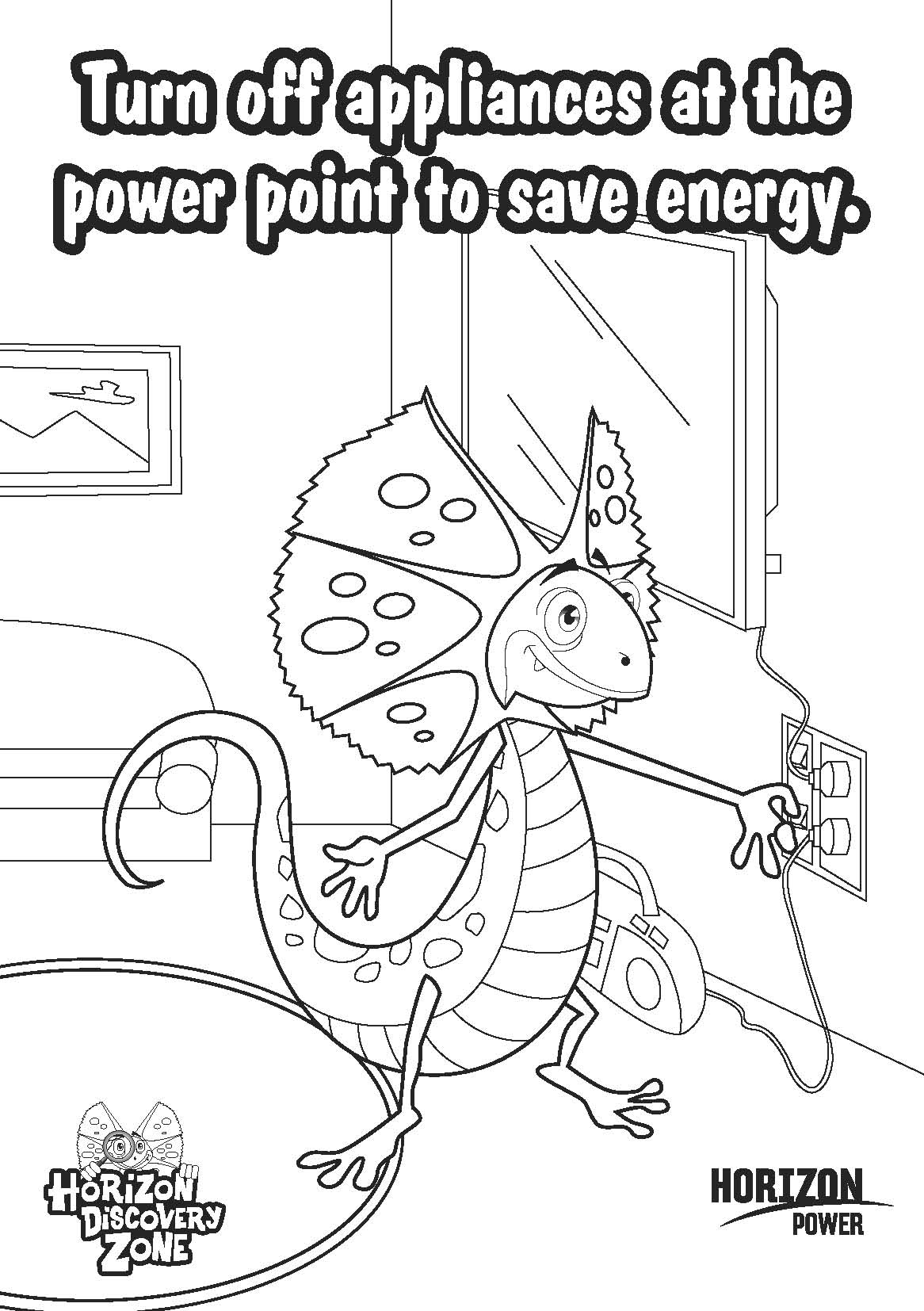Vacuum Cleaner Coloring Page