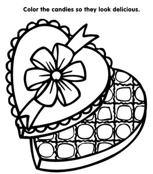 Valentine Candy Coloring Pages