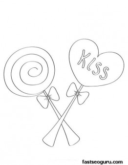 262x338 Printable Valentines Day Candy Coloring Pages