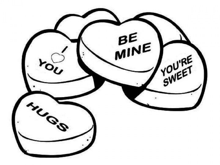 720x540 Valentine's Day Coloring Heartsheart Shaped Candy For Valentines