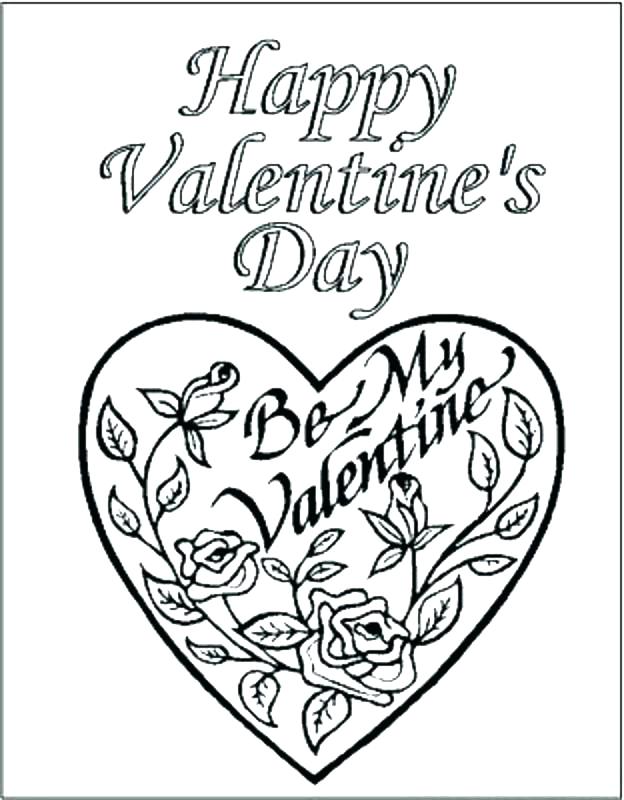 624x800 Valentine Heart Coloring Page
