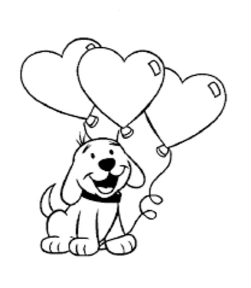 510x585 Valentine Day Dog Coloring Page Amp Coloring Book