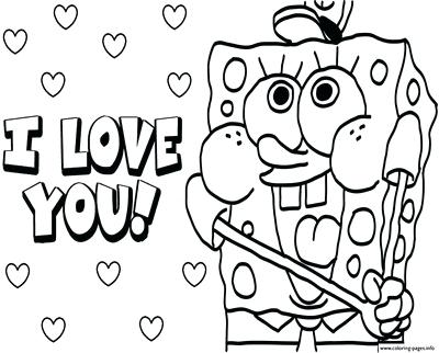 400x322 Spongebob Valentines Day Coloring Pages Adult Coloring Thumbnail
