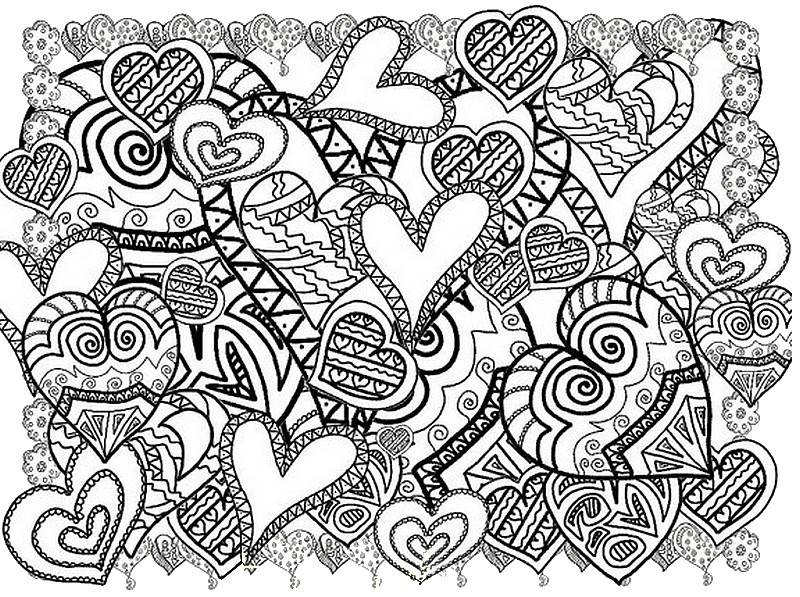 800x597 Valentine Coloring Pages For Adults Adult Coloring Page Valentines