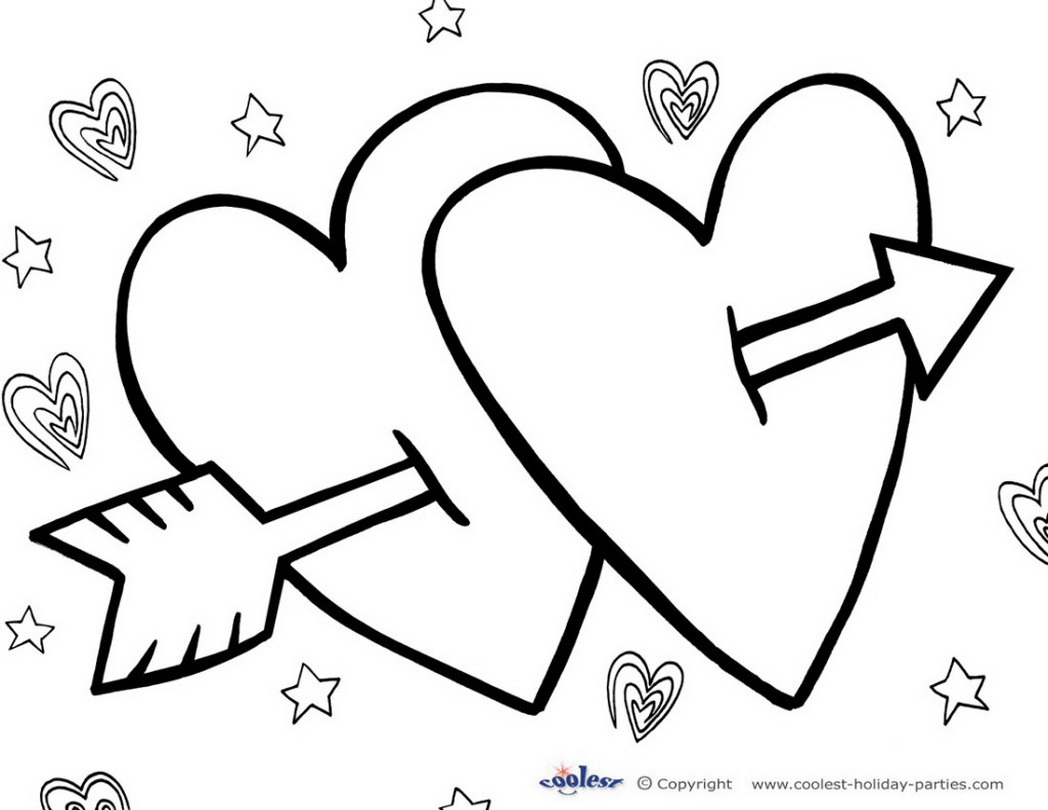 1048x810 Free Coloring Pages For Valentines Day To Print