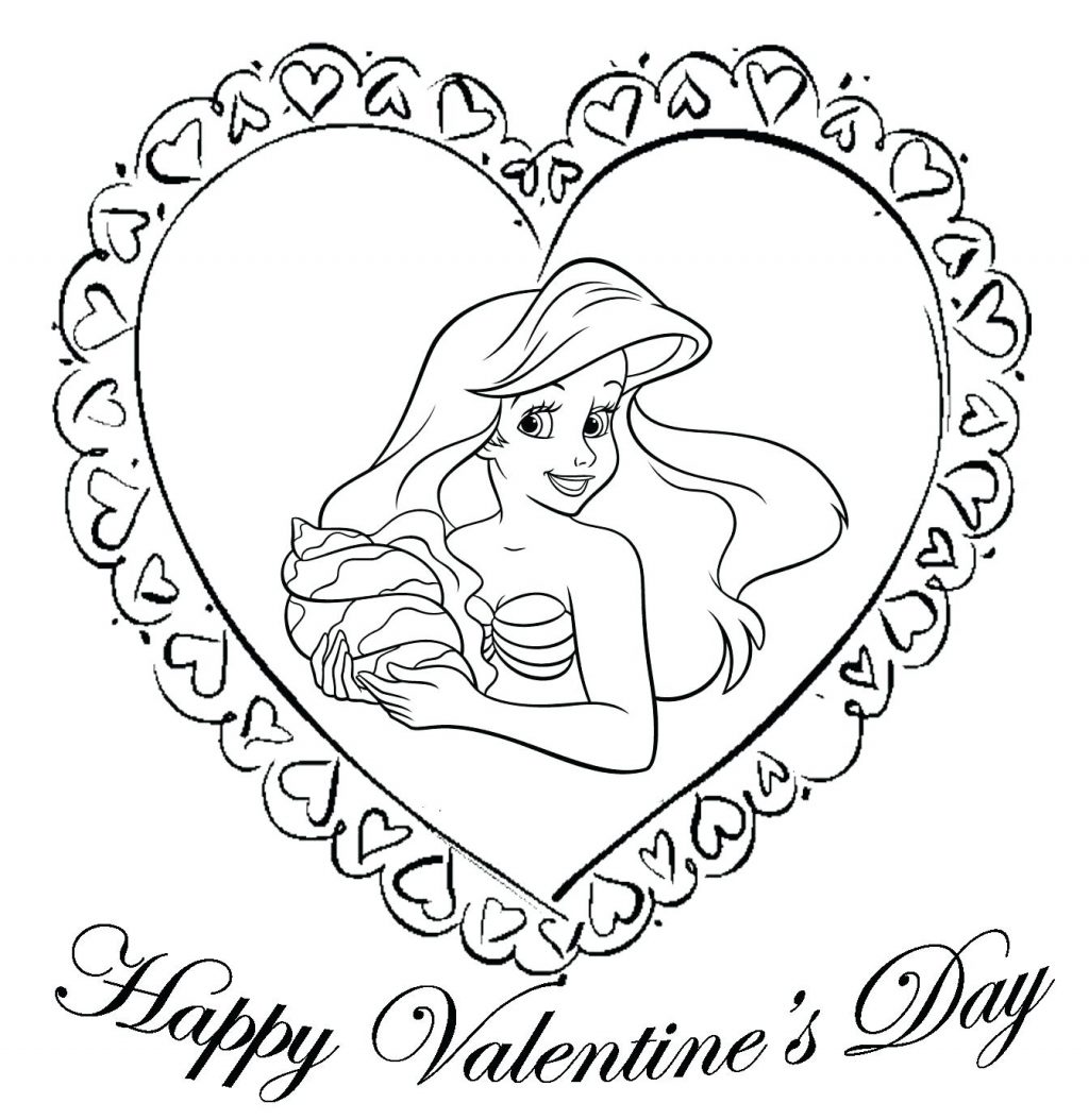 1024x1054 Coloring Page ~ Color Pages Disney Princess Valentine Coloring