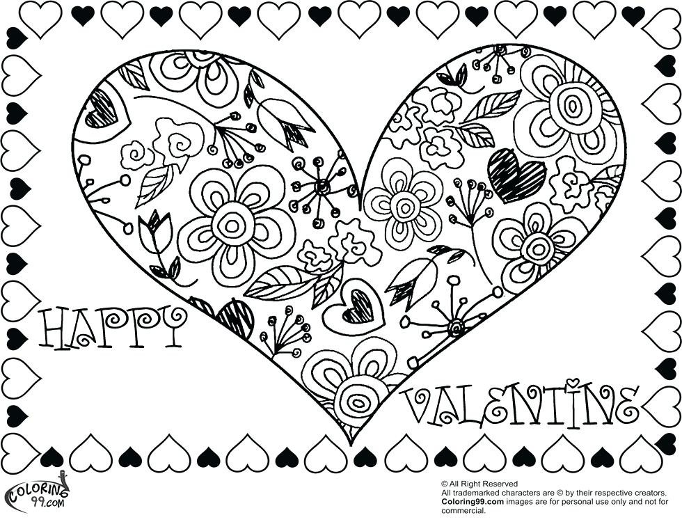 980x750 Valentines Coloring Pages Megaproperty.club