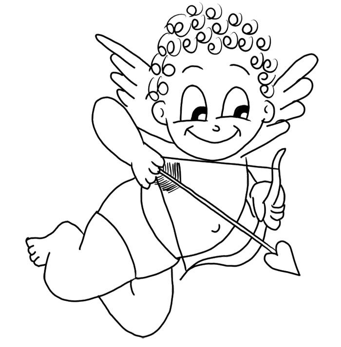 Valentine Cupid Coloring Pages