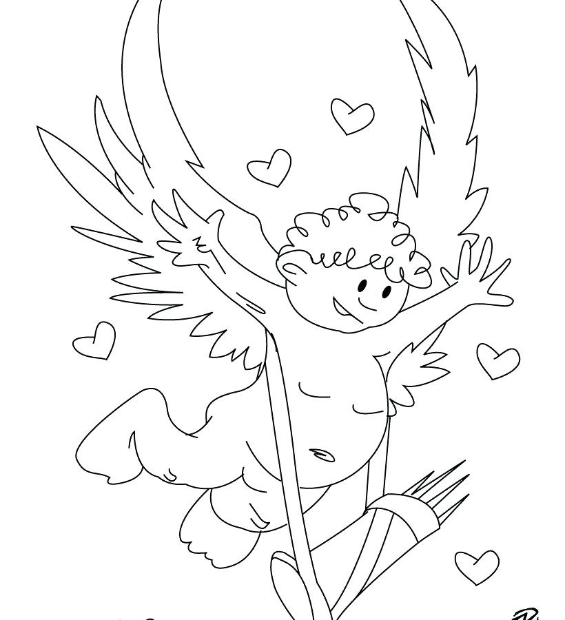 820x900 Cupid Coloring Sheets Creative Ideas Cupid Coloring Pages Cute