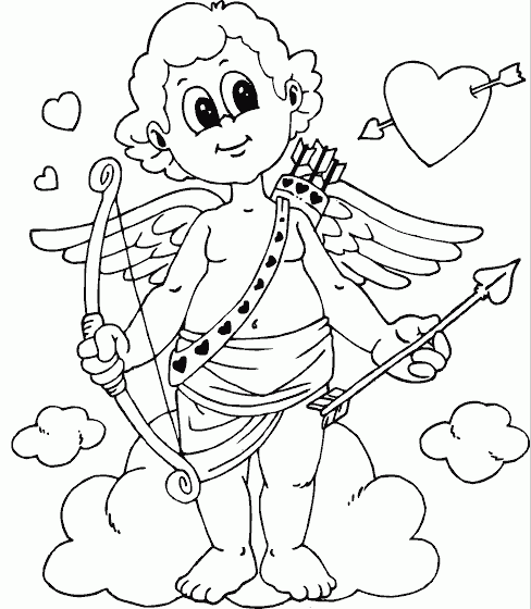 488x560 13 Images Of Simple Printable Coloring Pages Cupid