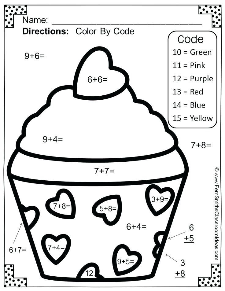 736x952 Color By Numbers Addition Color By Number St Valentines Day