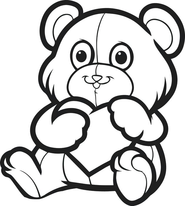 629x700 Free Printable Coloring Pages For Valentines Day Teddy Bear