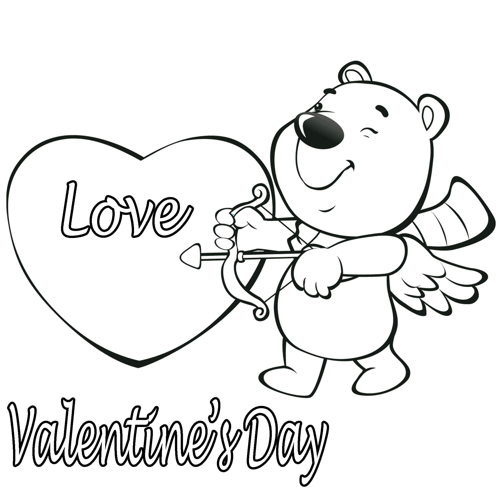 2000x1944 New Valentines Day Bear Coloring Pages