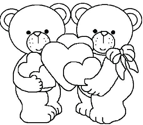 456x400 Bear Coloring Pages Preschool Coloring Page Valentine Bears