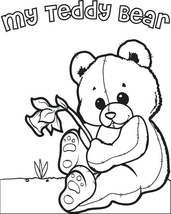 561x700 Teddy Bear Coloring Pages Free Printable Valentines Day Teddy Bear