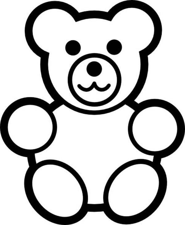 600x732 Teddy Bear For Little Brother Coloring Page Color Luna