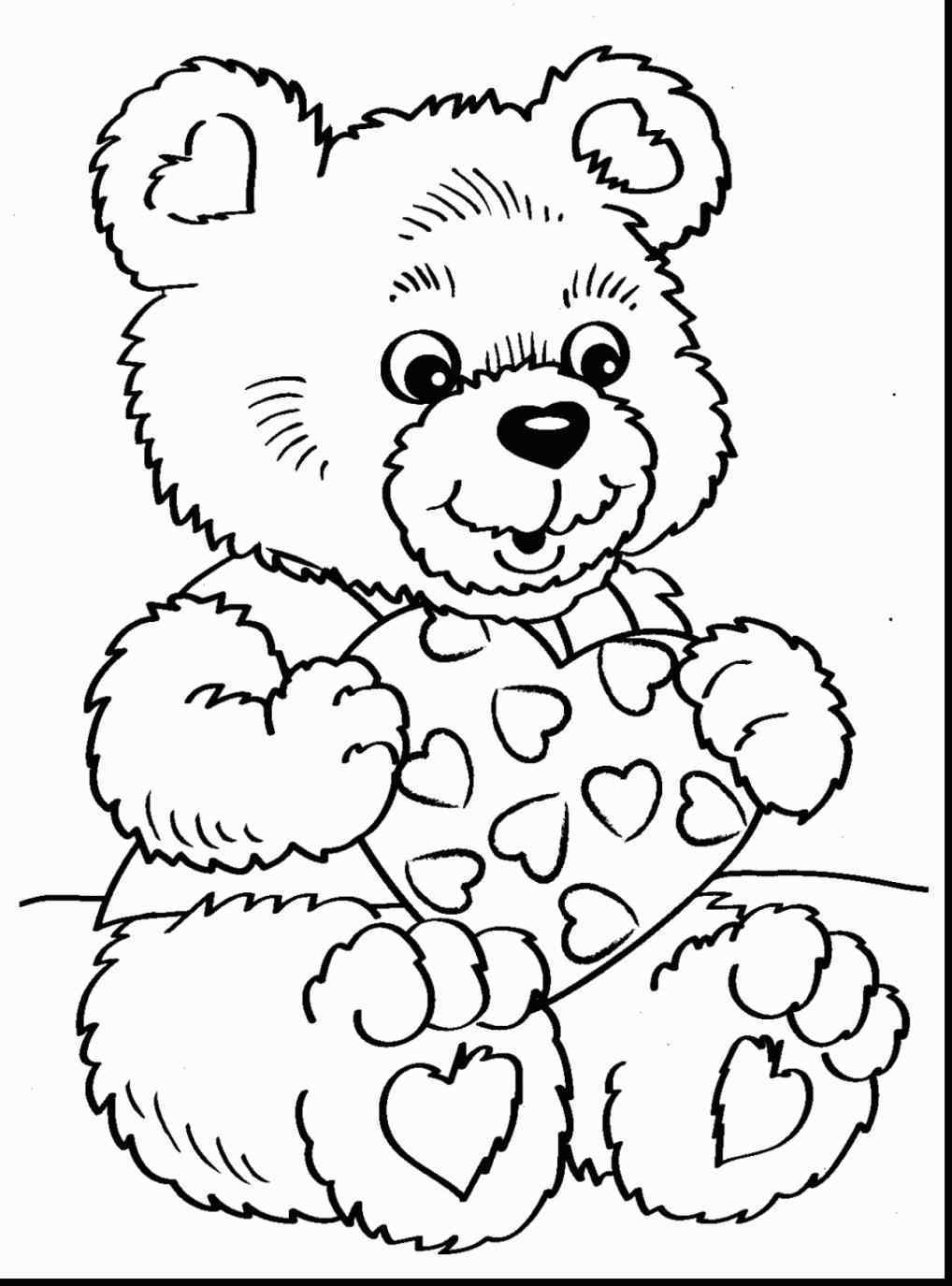 1018x1375 Bear Kids Bear Valentines Day Teddy Bear Coloring Pages Coloring