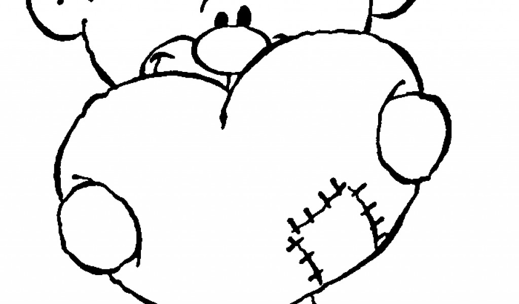 1024x600 Free Teddy Bear Valentines Coloring Pagesfree Coloring Pages