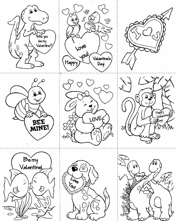 736x920 Printable Coloring Valentine Cards Valentines Day Pictures