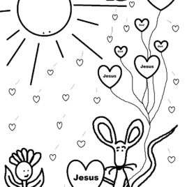 268x268 Valentine's Day Coloring Pages For Sunday School Jesus Valentine