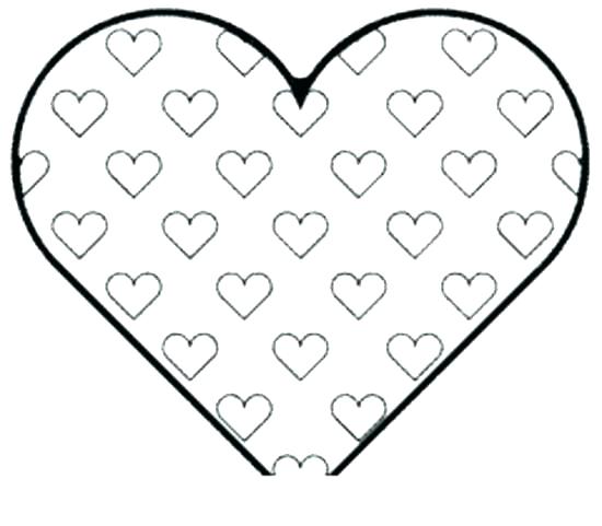 550x481 Free Printable Heart Coloring Pages Valentine Day Heart Free