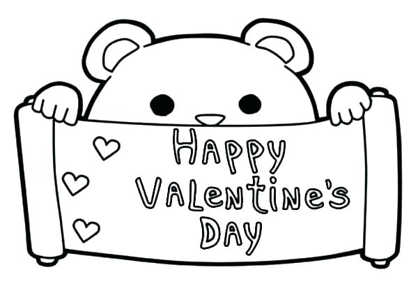 600x423 Coloring Pages Valentines Day Preschool Free Printable Kids Free