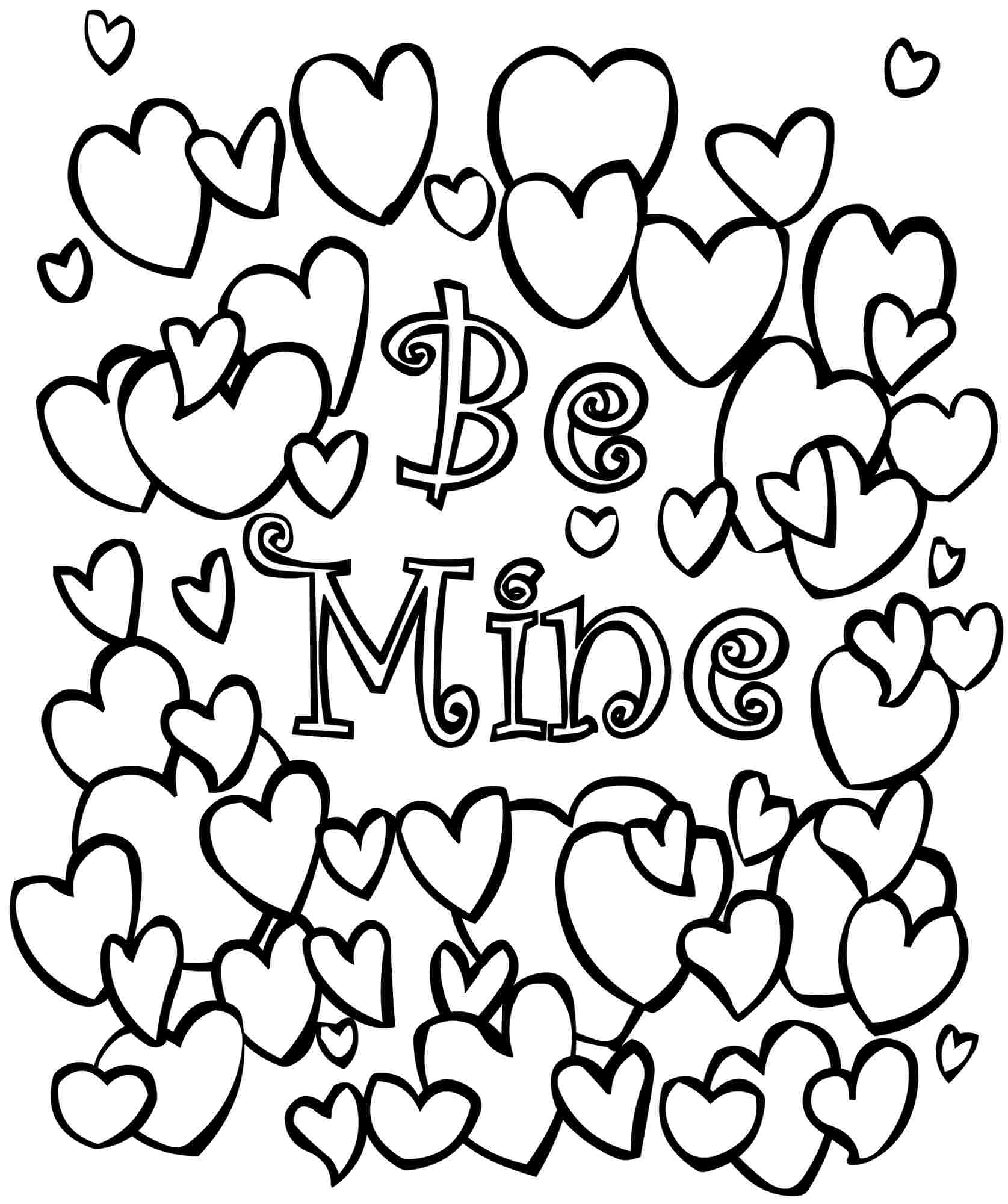 1675x2000 Insider Printable Valentines Color Pages Valentines Colouring