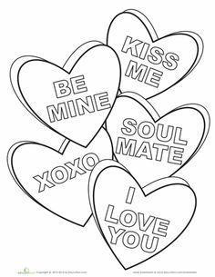 Valentines Day Hearts Coloring Pages